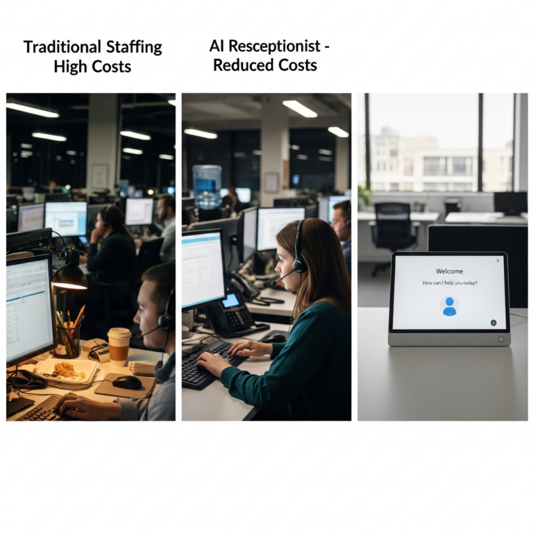 KOSZTY: Koszty obsługi klienta 24/7. Tradycyjny etat vs. wdrożenie AI Recepcjonisty.